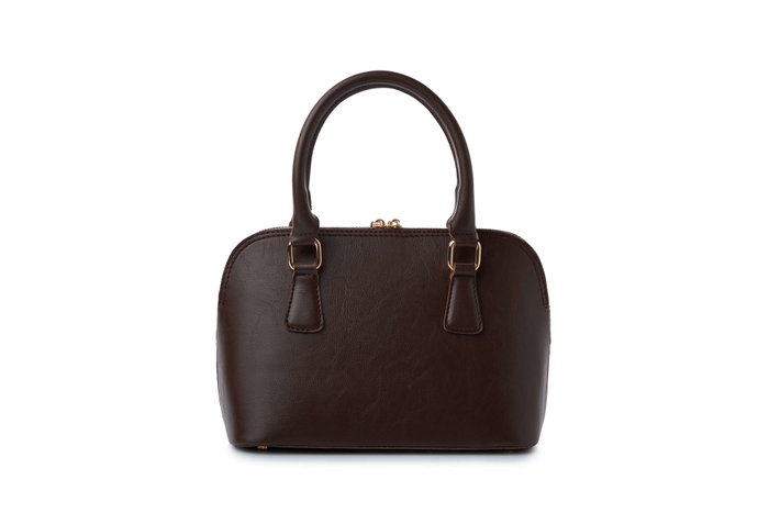 Lucky Bees Brigitte v2 Bolso de Mano Marrón Chocolate, Cuero de Polivinilo, Elegante y Versátil
